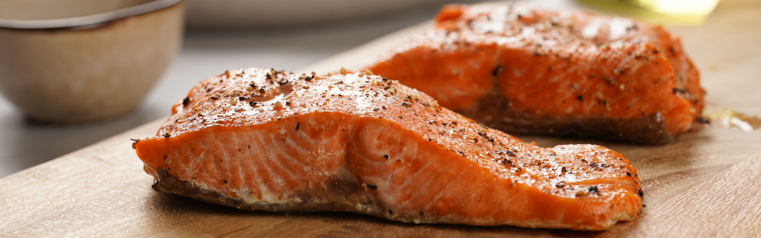 Лосось в имбирно-медовом маринаде в аэрогриле